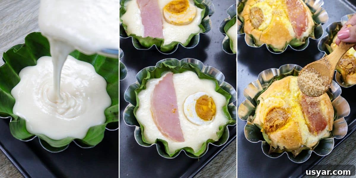 making bibingka in the oven.