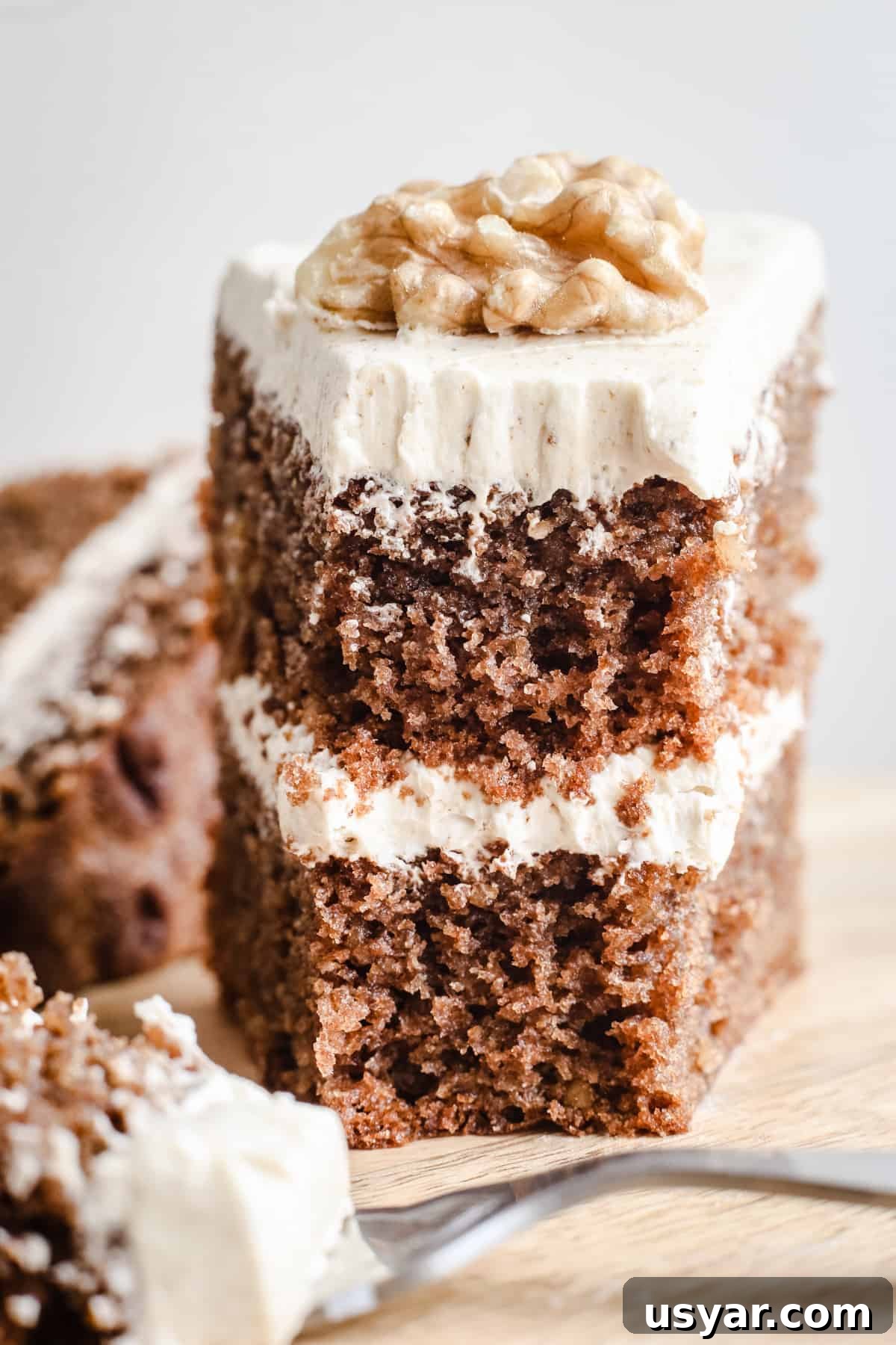 Nut Flours: Uses, Baking Tips and Substitutes 13 Cut slice of a gluten-free Coffee and Walnut Cake