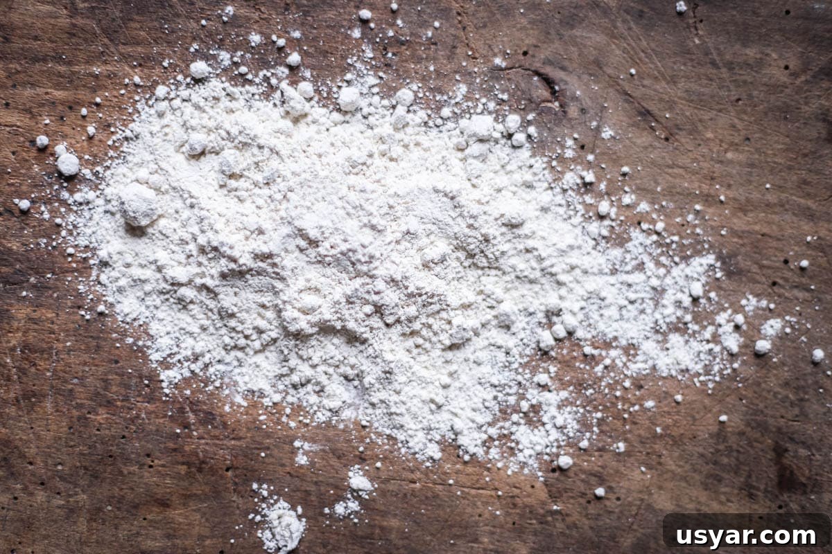 Nut Flours: Uses, Baking Tips and Substitutes 18 overheat shot of Chestnut Flour on a wooden flour