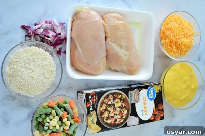 Slow Cooker Cheesy Chicken Casserole Recipe 4 chicken rice casserole