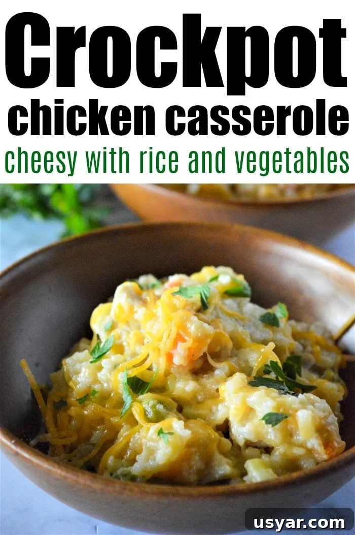 Slow Cooker Cheesy Chicken Casserole Recipe 6 crockpot chicken casserole