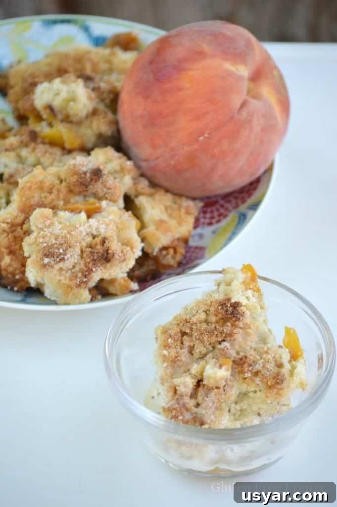 Mom's 90s Gluten-Free Peach Cobbler Recipe 8 img 7228 9
