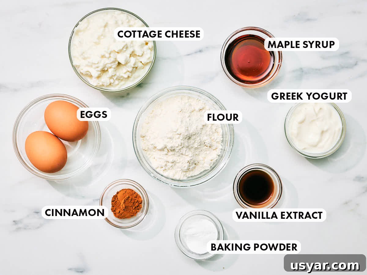 High-Protein Cottage Cheese Pancakes Recipe 5 Ingredients to make high protein cottage cheese pancakes without protein powder.