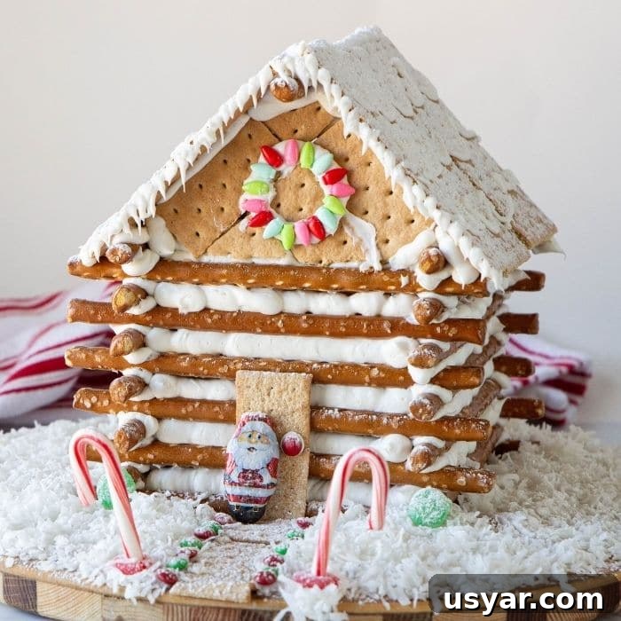 Build a Log Cabin Gingerbread House: Step-by-Step Video 6 cabin gingerbread house