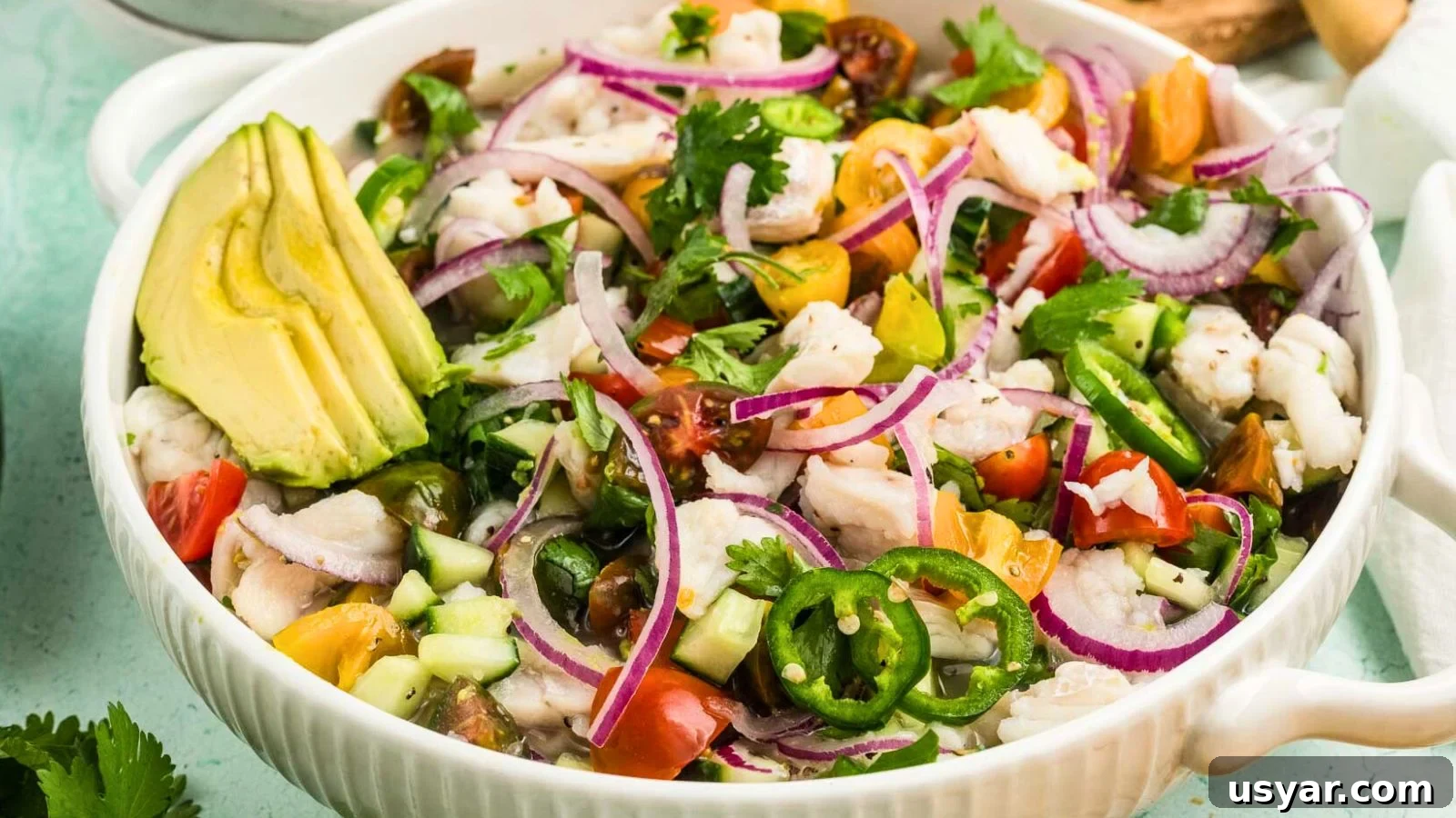 17 Potluck Appetizers to Get the Party Started 11 Fresh fish ceviche with citrus-marinated fish and crisp vegetables.