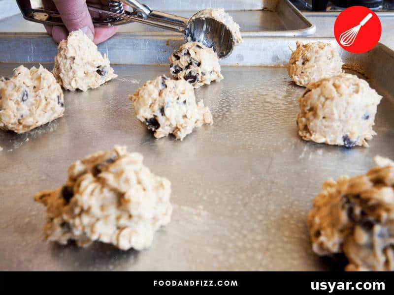 Scoops allow you to portion cookie dough quickly, and allow you to keep the sizes consistent and uniform.