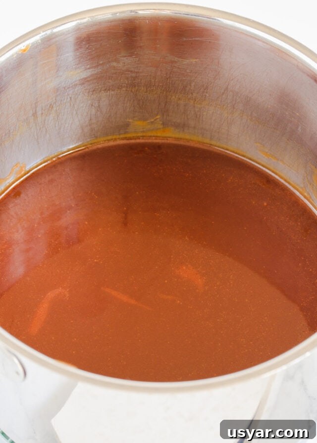 Rum Caramel Sauce Recipe 14 Close up of the finished caramel.