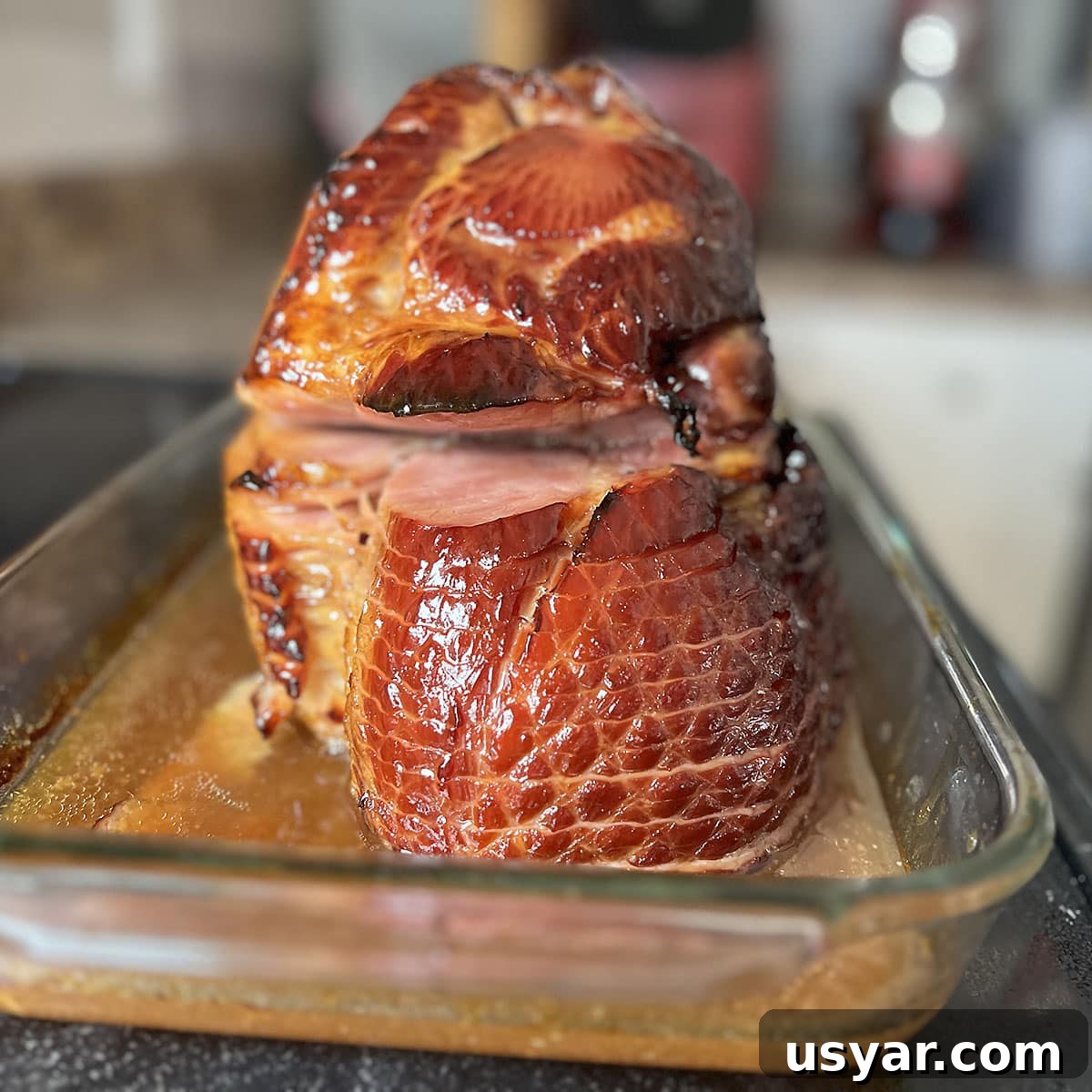 Coca Cola Glazed Ham Recipe 14 Coca Cola ham recipe after it has been glazed and basted for 30 minutes.