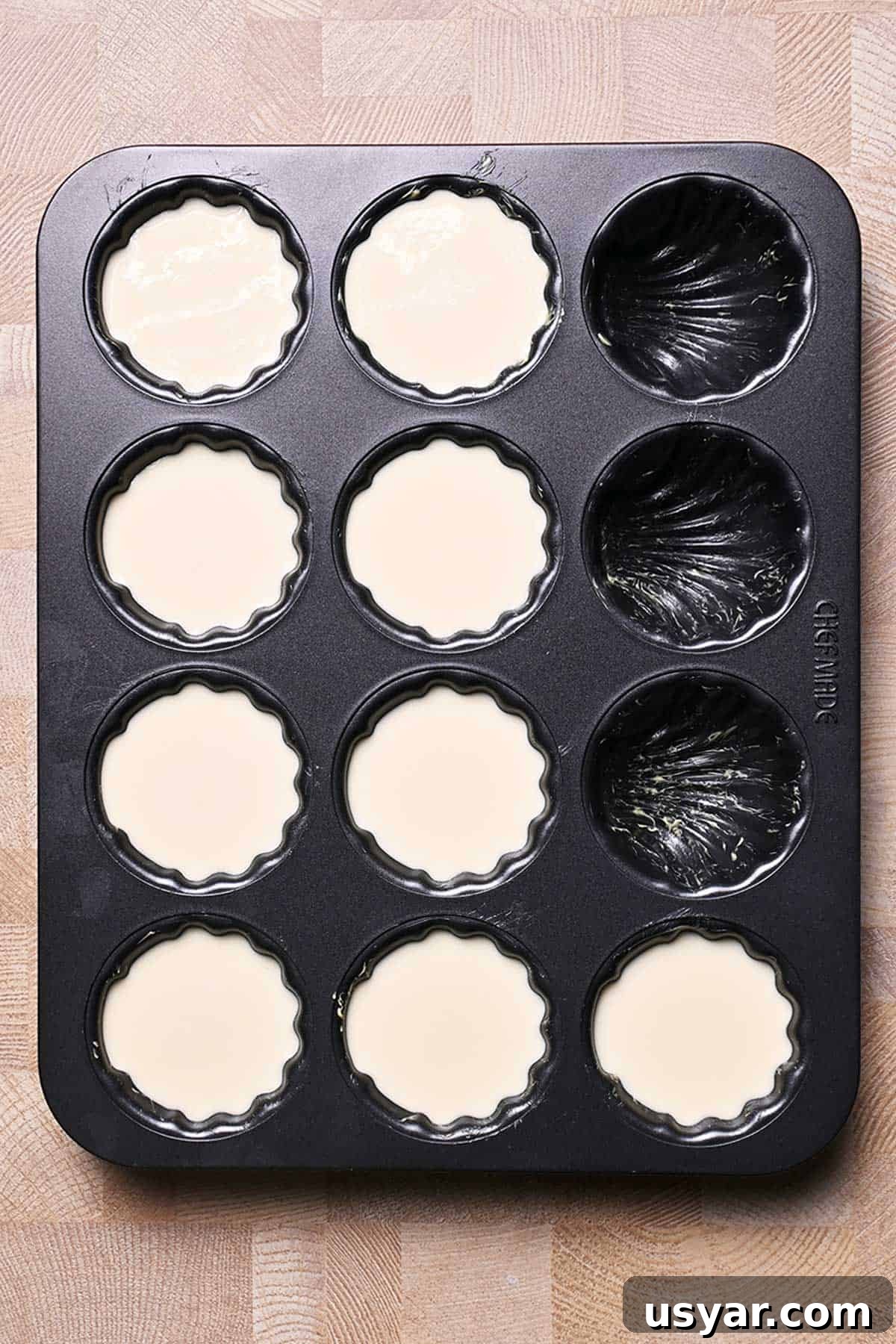 Buttery Pan-Fried Rice Cakes Recipe 4 spherical shell madeleine pan