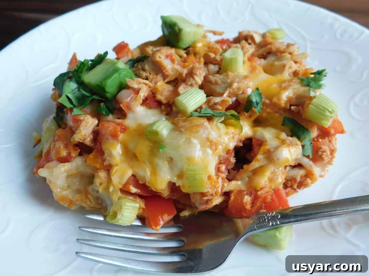 Slices of Chicken Enchilada Bubble Up on plates
