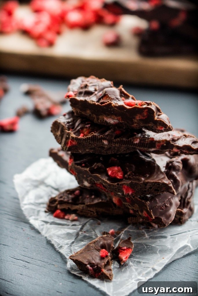 Chocolate bark pieces