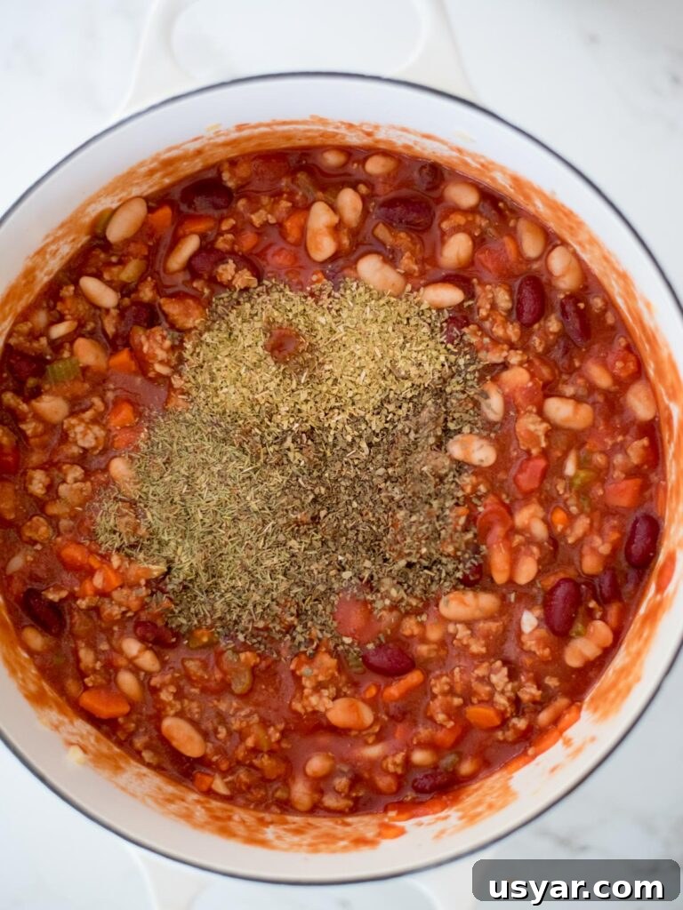 Authentic Italian Pasta e Fagioli Soup Recipe 12 spices added to soup pot