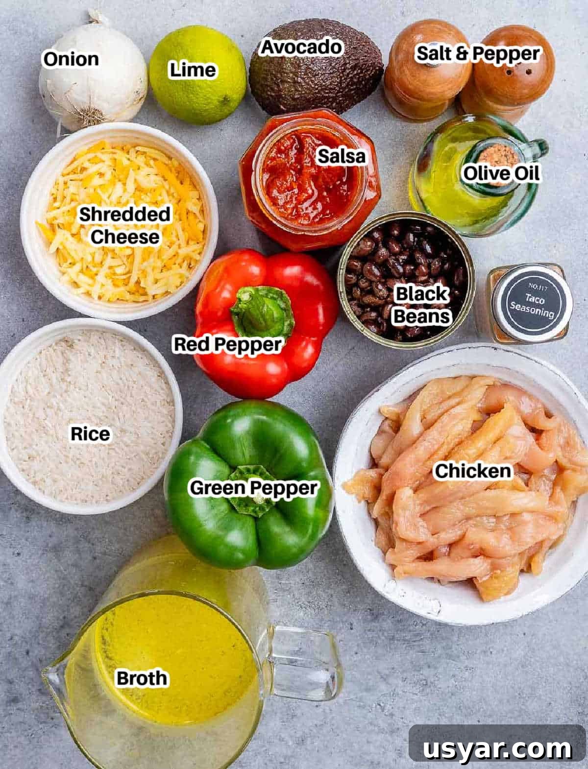 Cheesy Chicken Fajita Casserole Recipe 3 ingredients to make chicken fajita casserole.