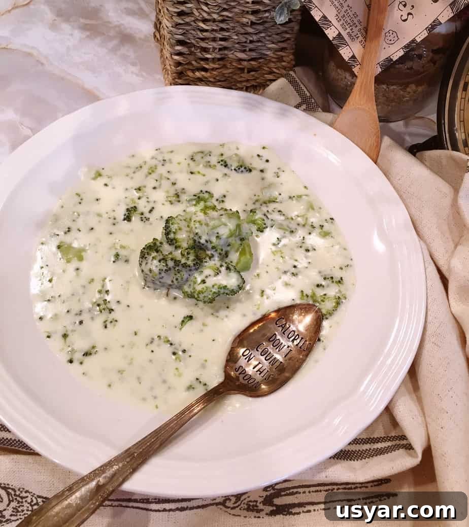 Bowl of Cream of Broccoli soup