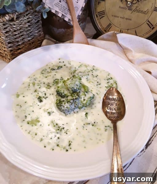 Bowl of Cream of Broccoli Soup