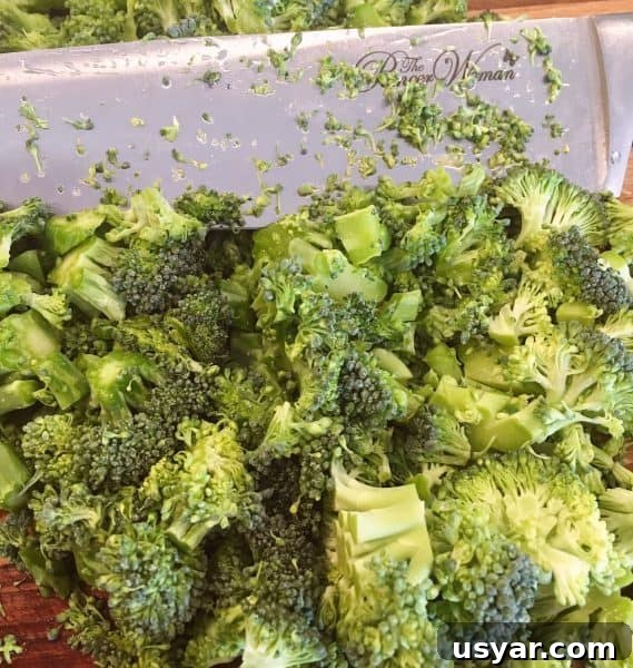 chopped broccoli florets