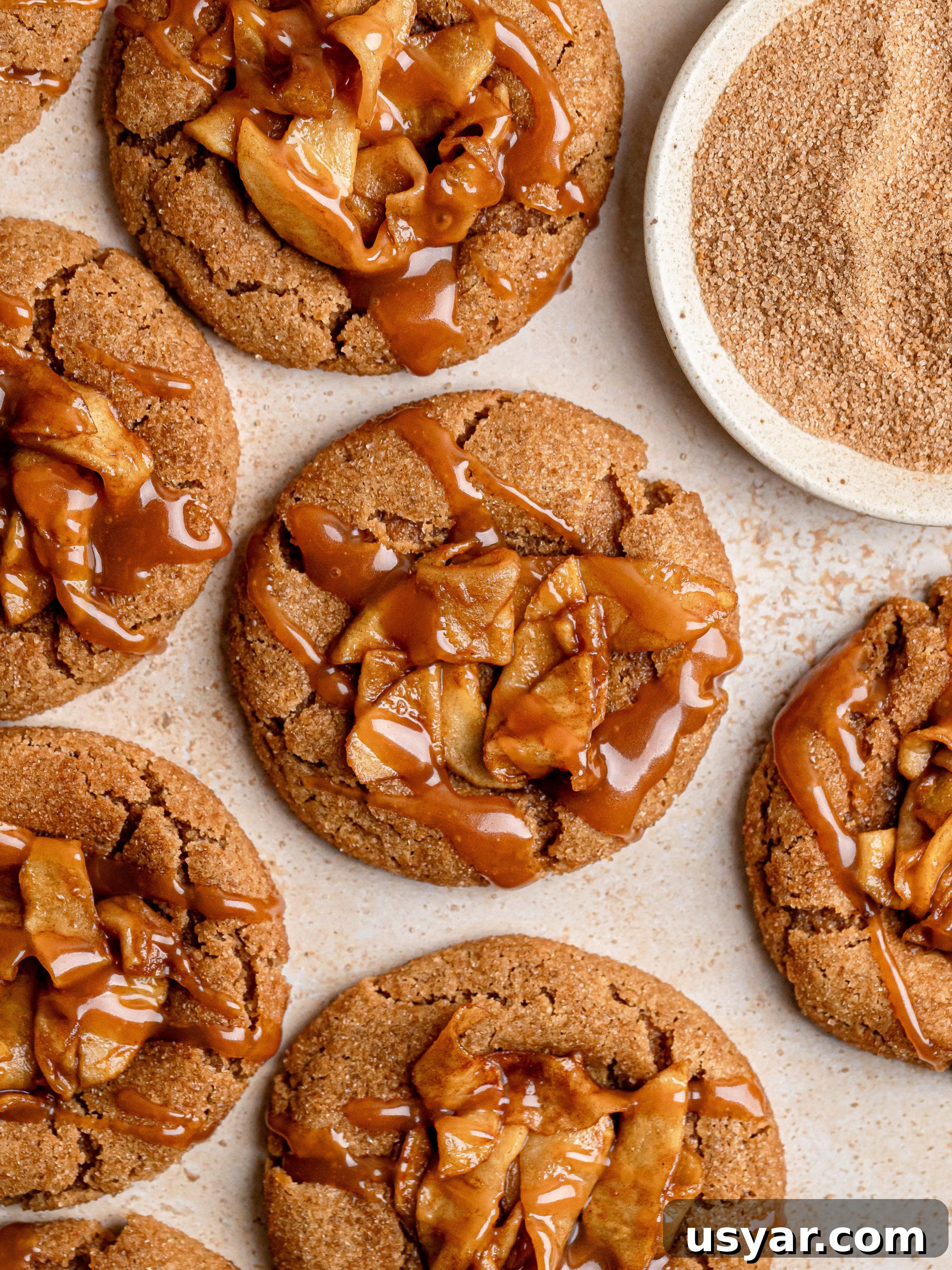 Cinnamon Apple Pie Cookies Recipe 10 Cookies close-up