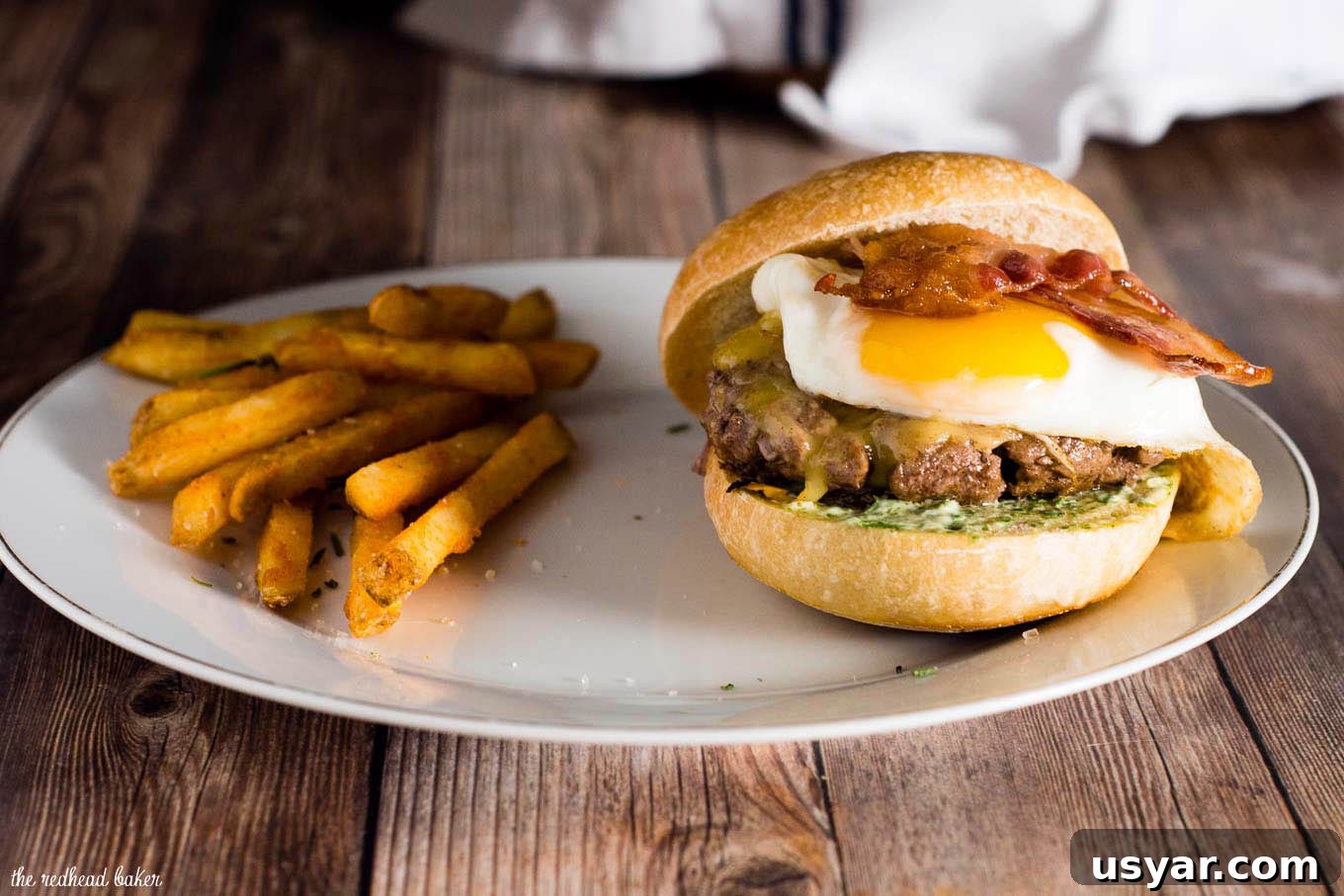 French Bistro Burgers with Gruyère and Dijon 50 French Bistro Burgers with herb aioli, Gouda cheese, bacon, and a sunny-side-up egg