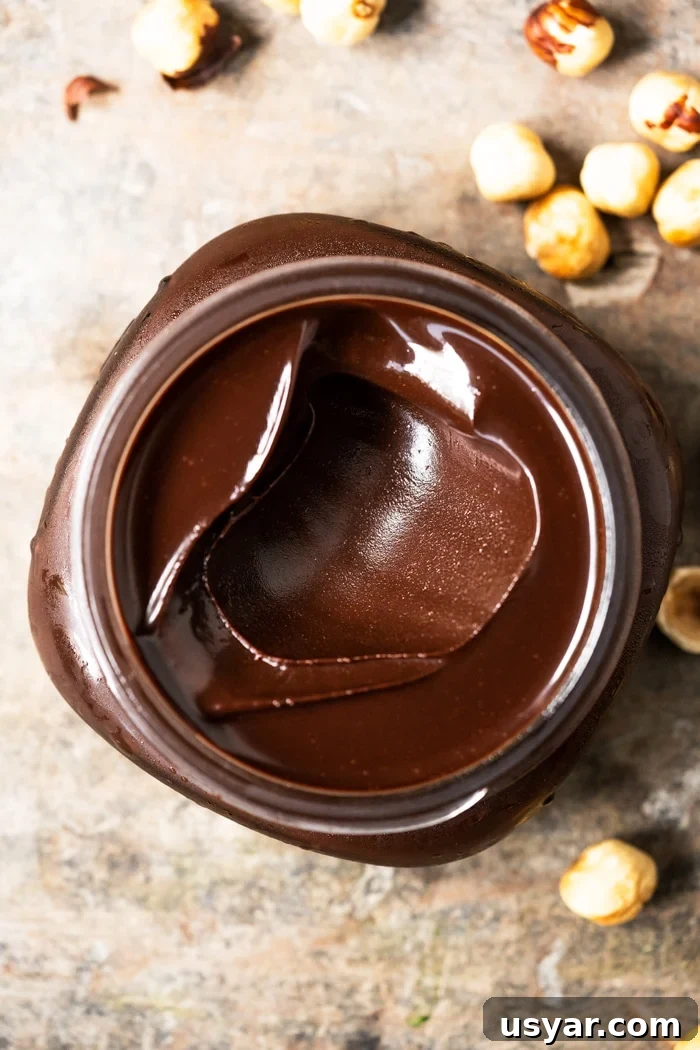 Creamy sugar free and keto Nutella hazelnut spread