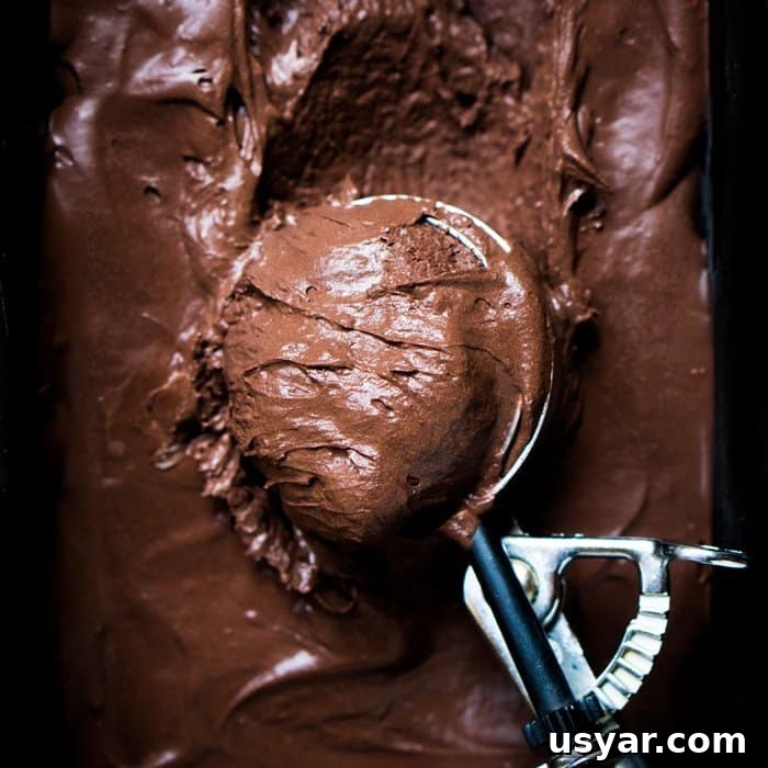 No-churn low carb and keto chocolate ice cream