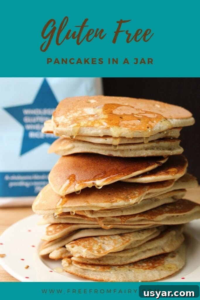 Gluten-Free Dairy-Free Pancake Mix in a Jar Recipe 6 pancakes in a jar recipe from the Free From Fairy