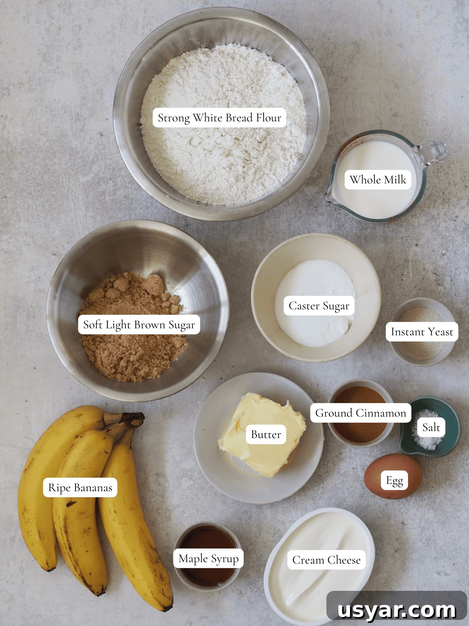 Banana Bread Cinnamon Rolls with Cream Cheese Glaze 3 Ingredients for banana cinnamon rolls