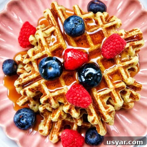 Creamy Biscoff Overnight Oats Recipe 11 cottage cheese waffles with berries.