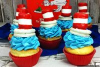 Cat in the Hat Cupcakes for Dr. Seuss Day Party