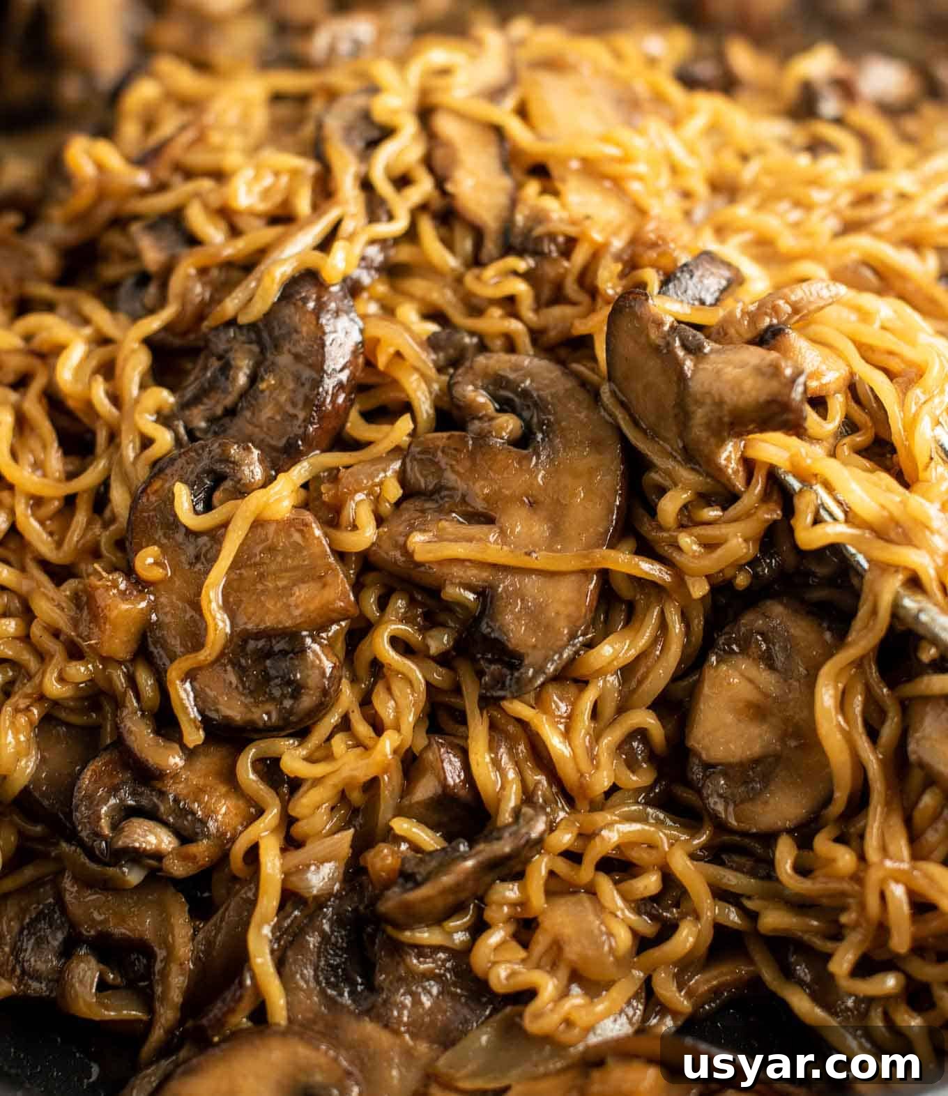Umami Mushroom Ramen Noodles with Savory Broth 7 asian noodles close up shot