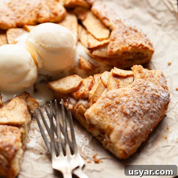 Celebrate Fall with a Gluten Free Apple Galette, a rustic and effortless dessert that highlights fresh apples in a buttery, gluten free crust.