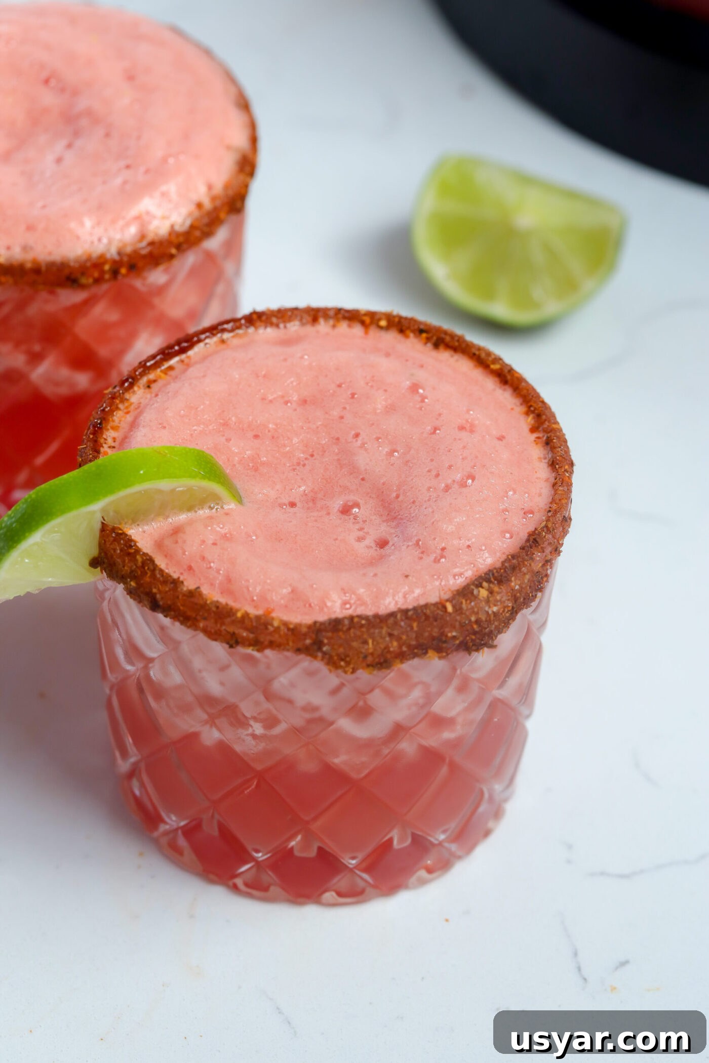 Smoky Watermelon Mezcal Cocktail Recipe 4 Watermelon Mezcal Cocktail garnish