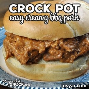 Easy Creamy Crock Pot BBQ Pork