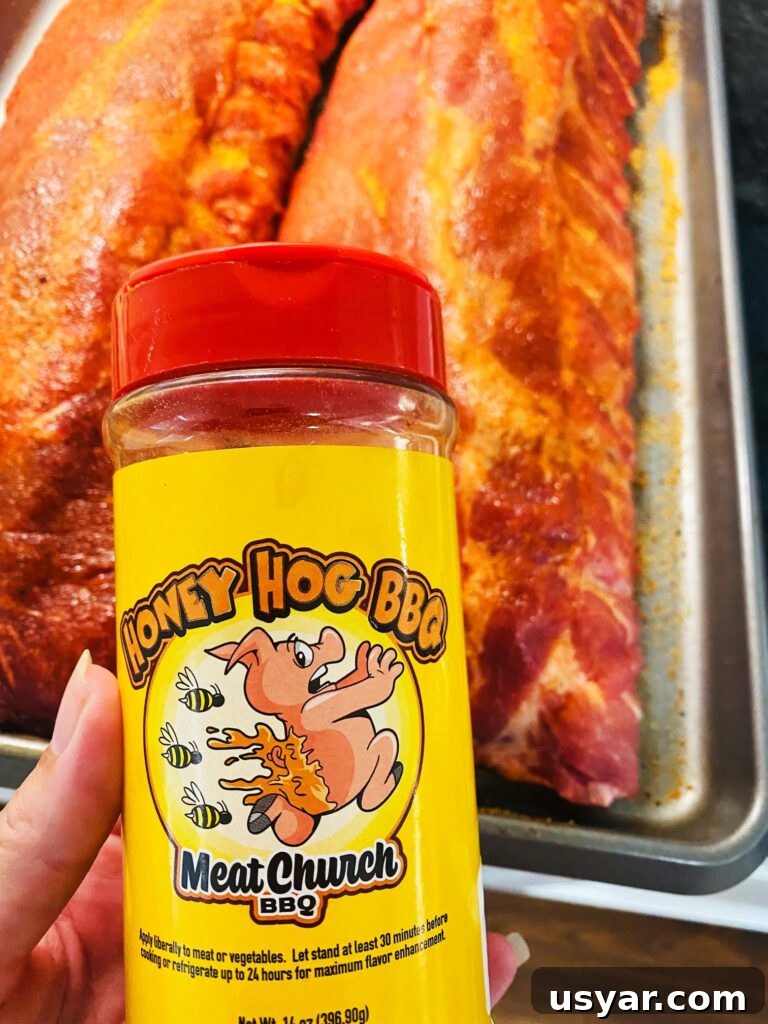 Smoked Ribs with Cherry Coke Glaze 2 BBQ seasoning for the ribs