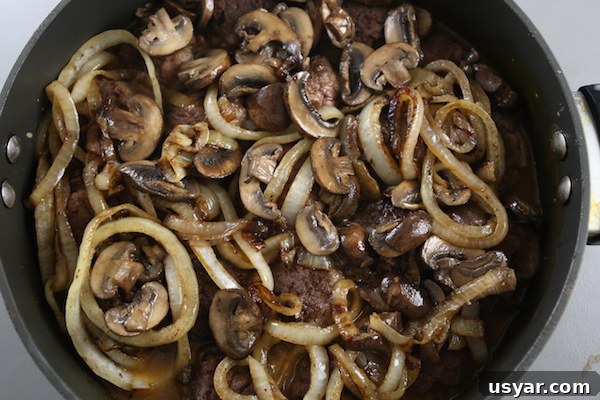 Salisbury Steak in Rich Mushroom Gravy 12 Salisbury Steak with Mushroom Gravy Step 8