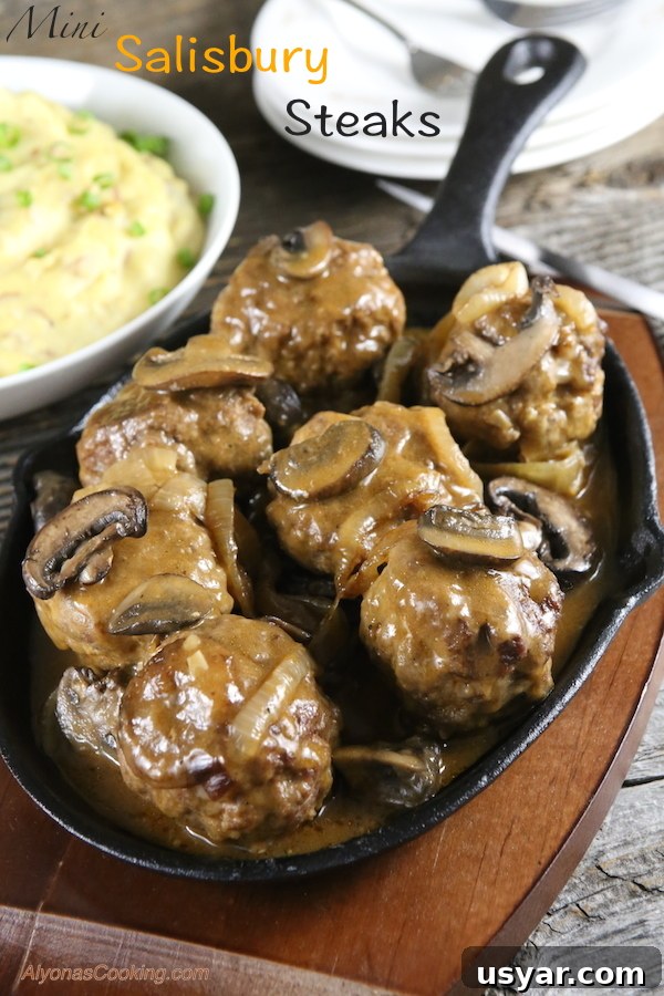 Salisbury Steak in Rich Mushroom Gravy 13 Salisbury Steak with Mushroom Gravy