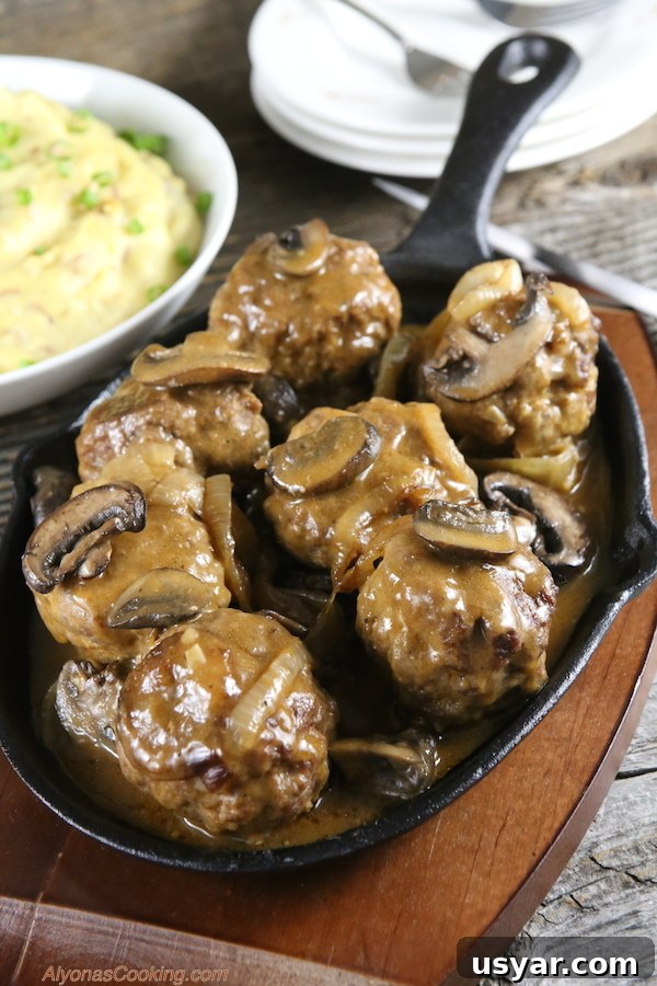 Salisbury Steak in Rich Mushroom Gravy 14 Salisbury Steak