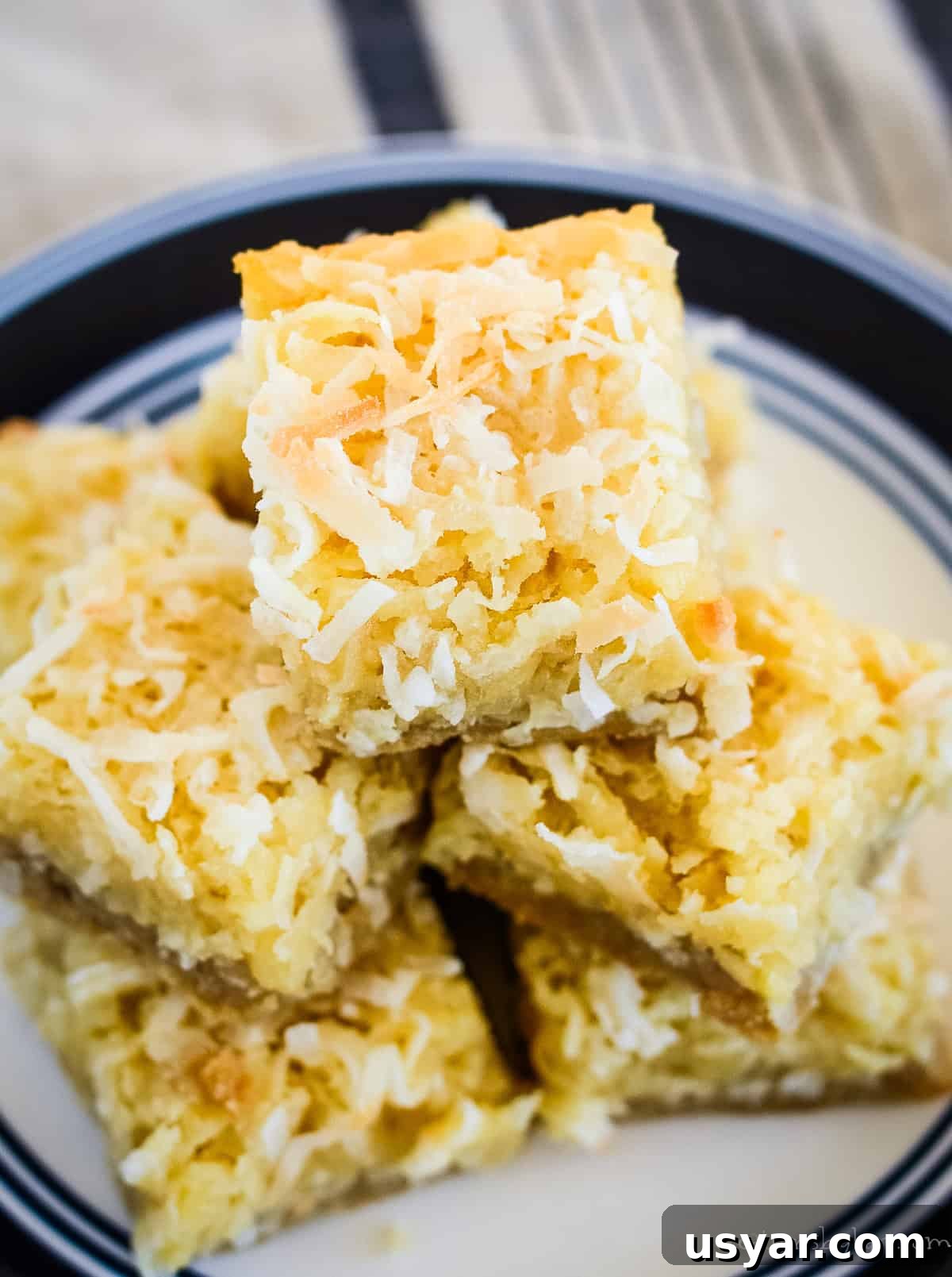 Homemade Chewy Buttery Coconut Bars 6 img 69388 5