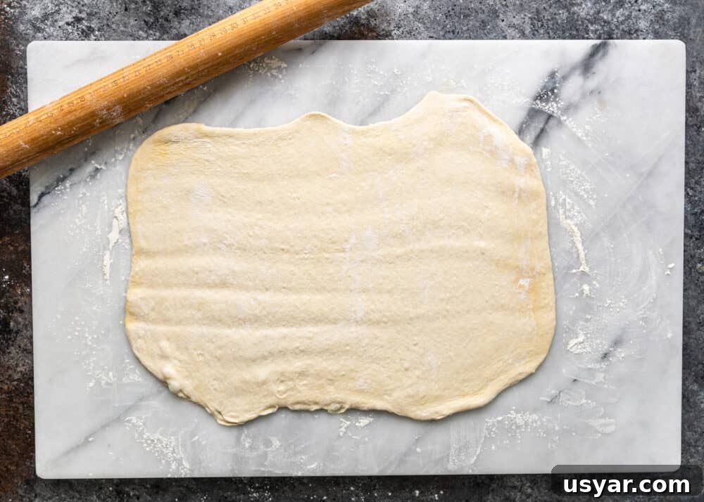 rolled out dough
